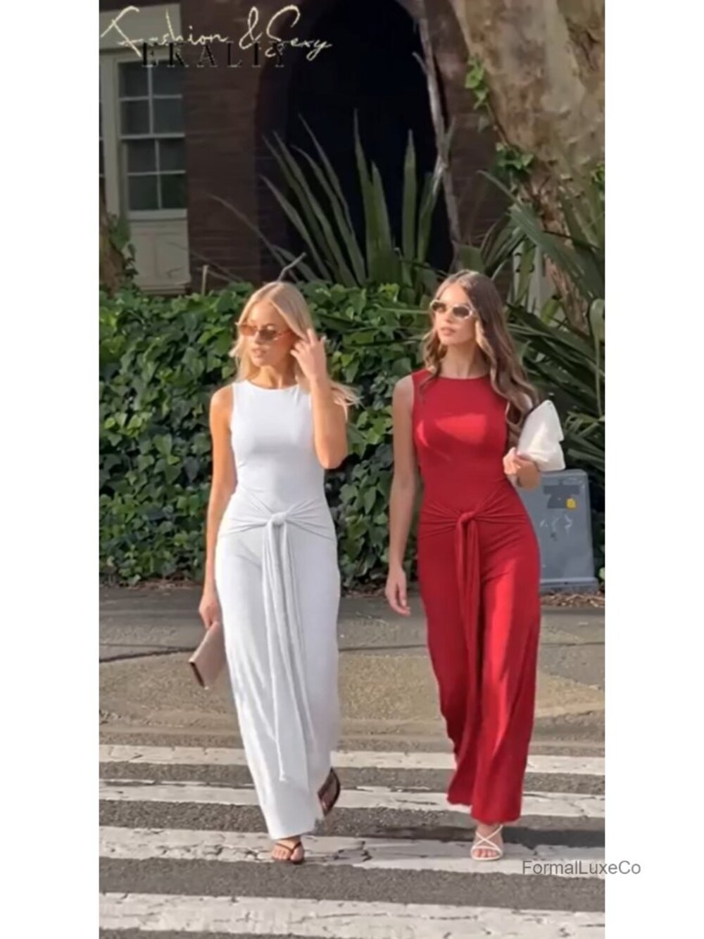 Women's Backless Cocktail Maxi Dress Bodycon Sleeveless Party Wedding Guest - Picture 6 of 6